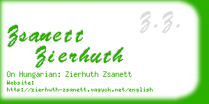 zsanett zierhuth business card